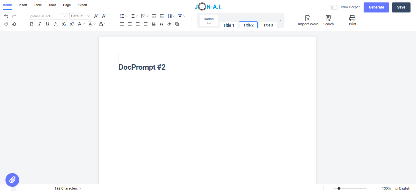 Jon AI DocPrompts Editor